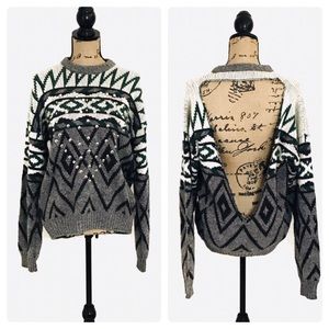 LF Furst of a Kind Recycled VTG Grandpa Sweater